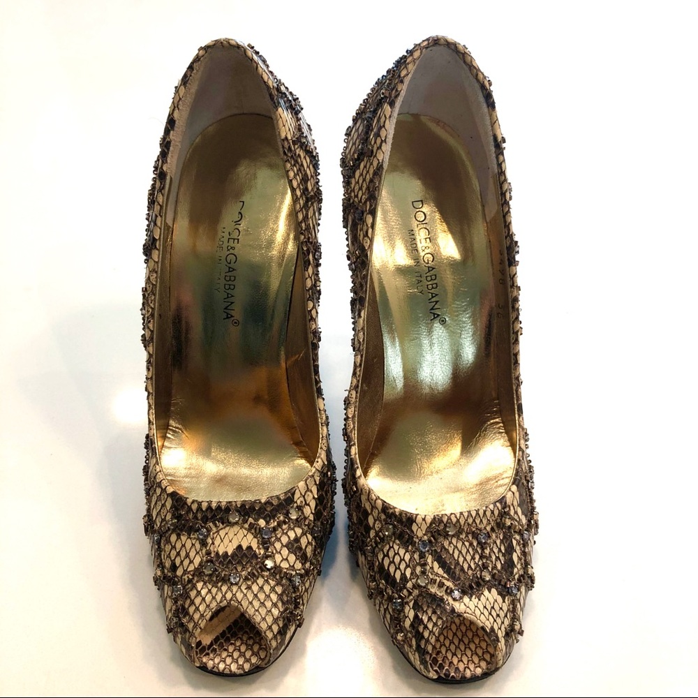 DOLCE & GABBANA Python Heels - Picture 8 of 11